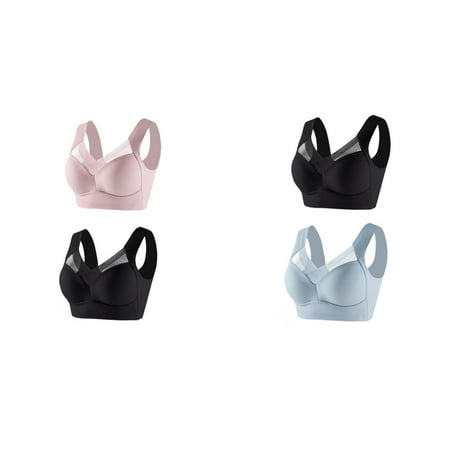 (2-Pack) Kcodviy 2Pc Women s Large Strapless Maternity Strapless Bra Lace Tank Top Underwear Women Bras Push Up Thin Side Fold Side Women Bras Plus Size Front Closure Gather Adjustable Bra