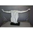 thumbnail image 6 of White Saluting Body Builder Made of Resin Mounted on Base Size: 37" x 14" x 19"H, 6 of 12