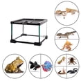 thumbnail image 2 of REPTI ZOO Mini Terrario para Reptiles, 7Lt, de 21cmx21cmx15cm, con tapa superior de malla, vision 360°, para reptiles, anfibios, insectos, arácnidos y más.Mini Glass Reptile Habitat, Nano Terrarium REPTI ZOO Mini terrario de cristal Ak 01, 2 of 12