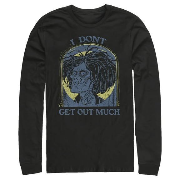 Men's Hocus Pocus Billy Zombie Get Out Much Long Sleeve Shirt Black 2X Large