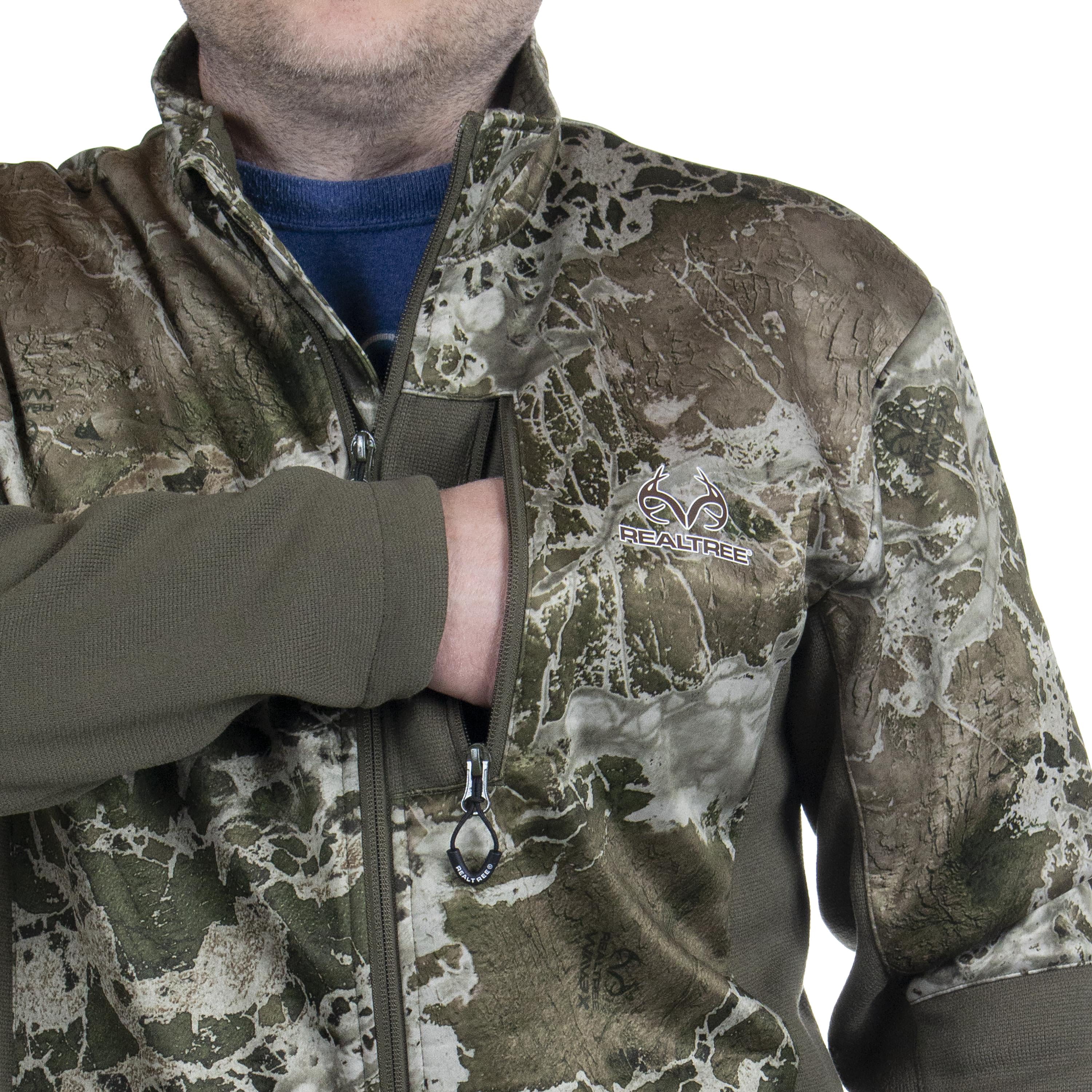 Realtree Men's Hybrid Techshell Hunting Jacket , Realtree Wav3X, Size Small