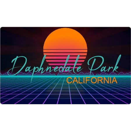

Daphnedale Park California 4 X 2.25-Inch Fridge Magnet Retro Neon Design