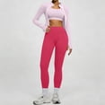 thumbnail image 2 of NMMUED 2 Piece Workout Sets for Women Zip Up Jacket Matching High Waist Leggings Sets Women Gym Outfit Sets Light Pink L, 2 of 7