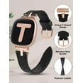 thumbnail image 4 of Wearlizer Leather Band Compatible with Versa 3 Bands/Sense Bands/Sense 2 Bands/Versa 4 Bands for Women, Dressy T-Shape Metal Buckle Leather Strap, 4 of 6