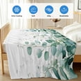 thumbnail image 4 of Eucalyptus Leaves Cooling Blanket,Lightweight Breathable Summer Throw Blanket with Double Sided Cold Effect,Green Botanical Summer Spring Leaves Picnic Blankets Bed Sheet for Hot Sleepers 40"x60", 4 of 8