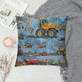thumbnail image 2 of Orinice Construction Trucks Tractors Graphic Decorative Cushion Throw Pillow Cover for Home Couch, Square Style, Pack of 1 24x24in, 2 of 5