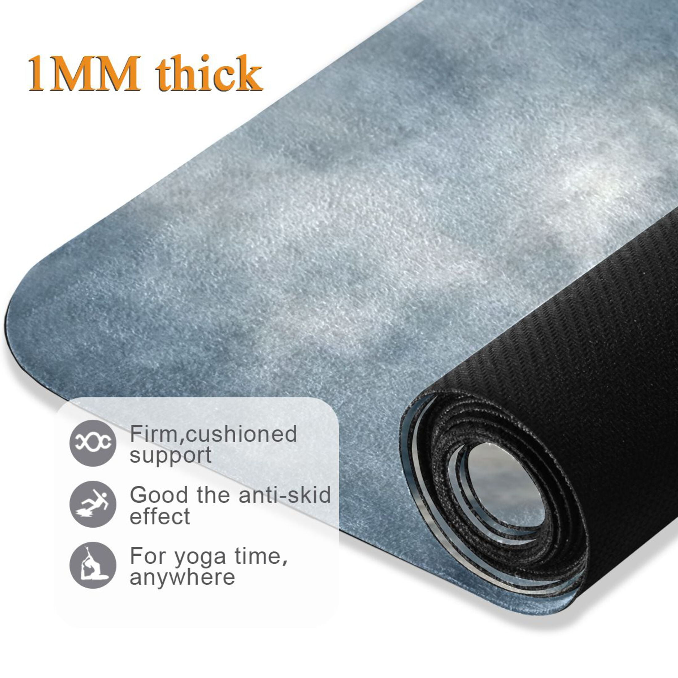BZSMCE Yoga Mat Women Fitness Mat Swirl Polar Bear Pattern