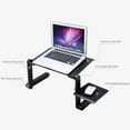thumbnail image 3 of UTEN Adjustable Laptop Stand, Metal Folding Tray Table with Fan Hole, Bed Lap Workstation Desk, Black, 3 of 10