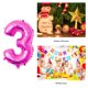 thumbnail image 5 of Bearachild 16 pulgadas Tamaño grande Oro Plata Rosa Oro Número Globo Cumpleaños Decoraciones para fiestas de bodas Globos de aluminio Niño Niño Juguete Kits de decoración para fiestas Rosa roja tres, 5 of 6