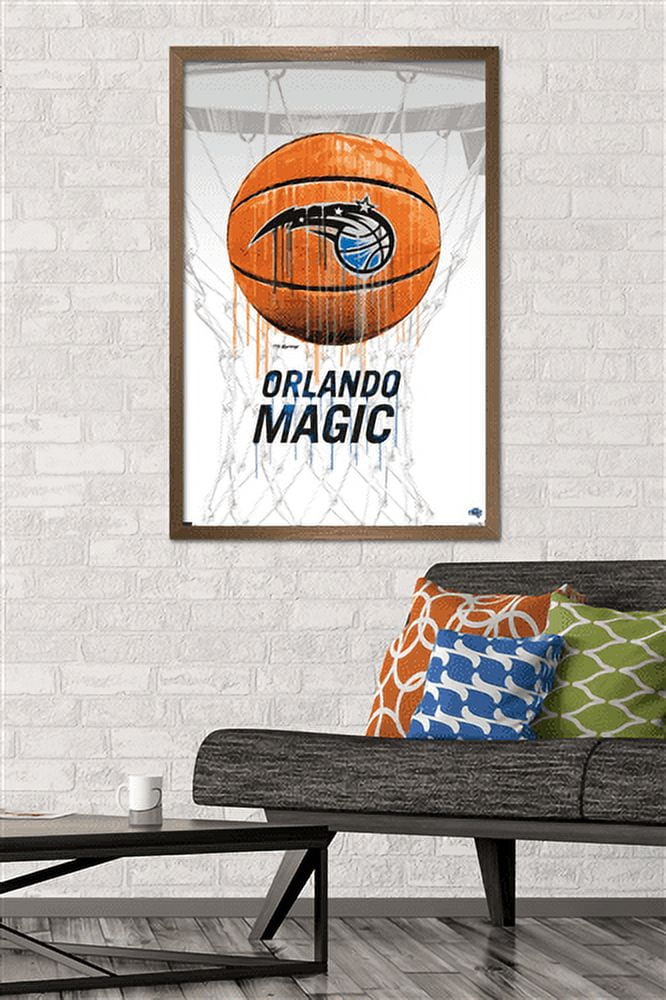 NBA Orlando Magic - Drip Basketball 21 Wall Poster, 22.375" x 34", Framed