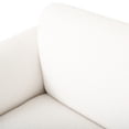 thumbnail image 6 of Noble House Chitwood Indoor Boucle Fabric Loveseat, White and Matte Black, 6 of 7