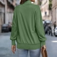 thumbnail image 4 of Women Sweatshirt Casual Long Sleeve Half Zip Pullover Lightweight Casual Loose Fashion Sweatshirts Green M, 4 of 6
