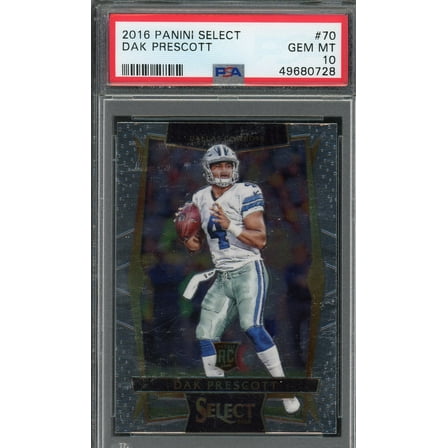 Dak Prescott 2016 Panini Select Football Rookie Card #70 Graded PSA 10