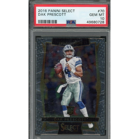 Dak Prescott 2016 Panini Select Football Rookie Card #70 Graded PSA 10