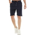 thumbnail image 6 of Tyhengta Mens Shorts Casual Comfortable Workout Shorts Drawstring Zipper Pockets Elastic Waist Navy 40, 6 of 8