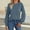 Blue, variant on Oplxuo Womens Long Sleeve Tops Pleated Crew Neck Business Casual Blouses Fashion Clothes 2025 Trendy Outfits