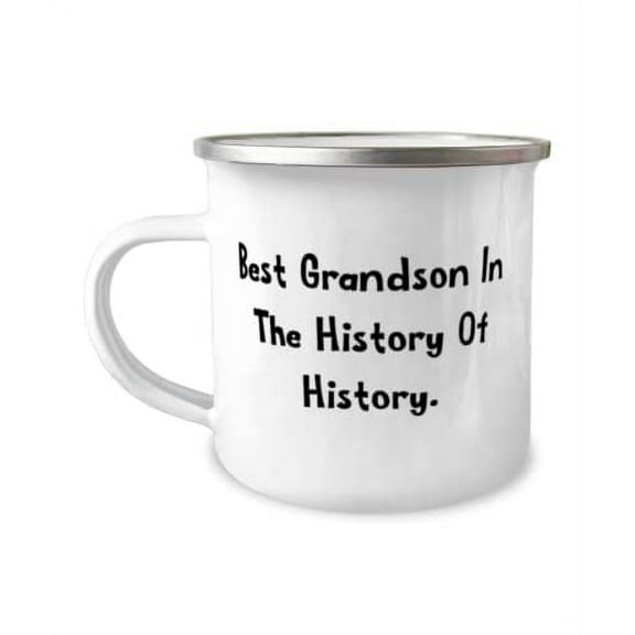 Best Grandson In The History Of History. 12oz Camper Mug, Grandson, Inspirational Gifts For Grandson