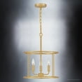 thumbnail image 3 of Luxury Modern Farmhouse Indoor Chandelier, 18.00''H x 14.00''W, with Transitional Style Elements, Modern Design, Olde Brass Finish and Open Steel Frame, UQL3793, 3 of 8
