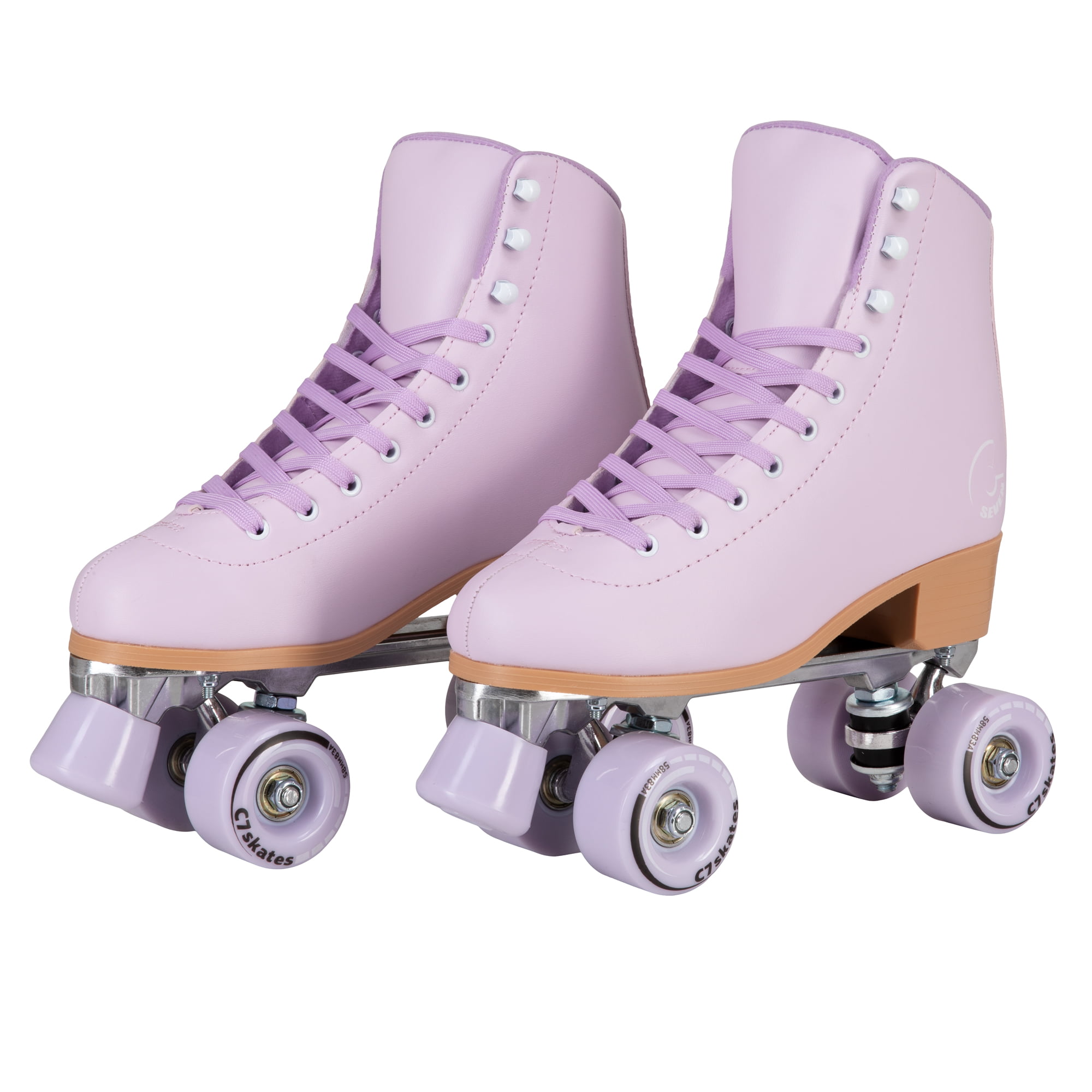 Details about   Women Genuine Leather 4 Wheels Two Line Double-Row Roller Skates Skating Shoes 
