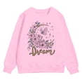 thumbnail image 4 of Gubotare Girls Oversized Sweatshirt Little & Big Kids Soft Cotton Midweight Long Sleeve Turtleneck Shirts Size 5T 6T (Pink,5-6 Years), 4 of 4