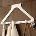 thumbnail image 5 of Oggfader Over the Door Coat Rack, White No Drill Adhesive Hooks - Carbon Steel Rustproof Heavy Duty Hanger for Bedroom Entryway Bathroom, Space Saving Garment/ Hat/ Bag Organizer, 5 of 5