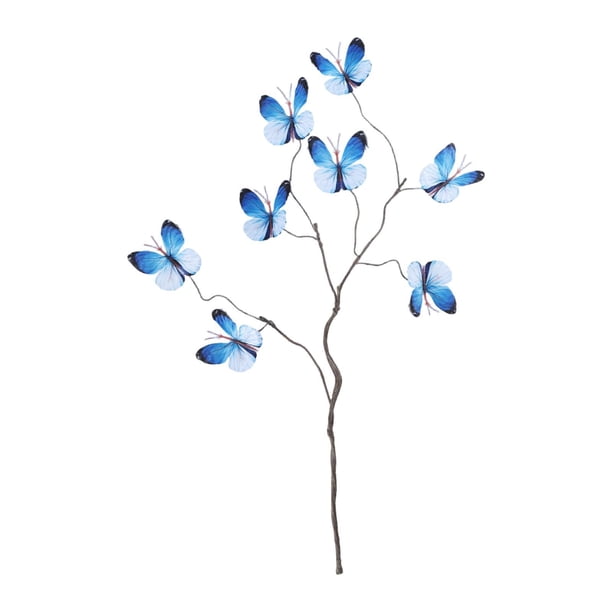 Ramas artificiales con mariposas para la decoración del hogar, la oficina y bodas. Estilo D