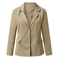thumbnail image 2 of Yindaity Womens Blazer Jackets Open Front Cardigan Long Sleeve Jacket Casual Office Blazers (Khaki,XS), 2 of 5