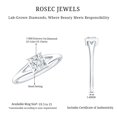 thumbnail image 5 of Rosec Jewels Lab Grown Diamond Bezel Setting Engagement Ring, EF-VS Quality, 14K White Gold, US 7.50, 5 of 8