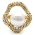 thumbnail image 3 of Luxe Jewelry Designs Women's Gold Plated Ring with Synthetic White Pearl - Size 10, 3 of 4