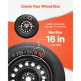 thumbnail image 2 of KFFKFF Hubcaps Wheel Covers, 16 Inch Set of 4 Wheel Rim Cover Hubcaps OEM Replacement, R16 Size Snap On Car Hub Caps, Universal 20-Spoke ABS Tire Rim Caps, Gloss Black, 2 of 9