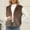 *Coffee, variant on Women's Winter Warm Sleeveless Vest ,Cozy Short Loose Faux Fur Waistcoat Jacket Rose Gold,Womens Plus S