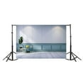 thumbnail image 3 of ABPHOTO 7x5ft Photography Backdrop Ric Stripes Wood Floor Minimalist Room Interior Blue Armchair and Plant on White wall 3D Render Photo Background Backdrops, 3 of 4