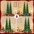 thumbnail image 5 of FastXmas 4.9FT Pop Up Christmas Tree with LED Lights and Tree Topper- Collapsible Artificial Tinsel Pencil Christmas Tree, Xmas Tree for Indoor Home Apartment Porch Holiday Party Decorations, 5 of 7