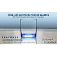 thumbnail image 2 of 11 oz. ARC Aristocrat Rocks Glasses- 10 Pack- Blue, 2 of 5