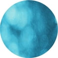 thumbnail image 1 of Ahgly Company Tapis Rond Lavable en Machine Intérieur Transitionnel Bleu, 3 Pieds Rond, 1 of 7