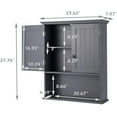 thumbnail image 2 of Giantex Bathroom Wall Cabinet, Medicine Cabinet with Double Doors and Adjustable Shelf, Wall Mounted Storage Cabinet for Bathroom, Living Room, Kitchen, Entryway, 23.62 x 7.87 x 27.76 inches, 2 of 7
