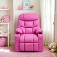 thumbnail image 6 of Snugway Kids Recliner - Adjustable Leather Chair with Cup Holders, Footrest & Side Pockets - Perfect for Boys & Girls，Pink, 6 of 7