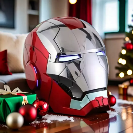 MK5 Helmet Electronic Open/Close Mask with 3 Controls Way and Sounds & LED Eyes 1:1 Model ction figures