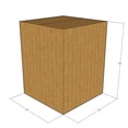 thumbnail image 2 of 14x14x18 Kraft Brown Corrugated Shipping Boxes, 32 ECT Single-Wall, Qty 5, 2 of 3