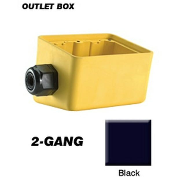 Leviton 33002E Pendant Style Portable Outlet Box Angled Depth Black