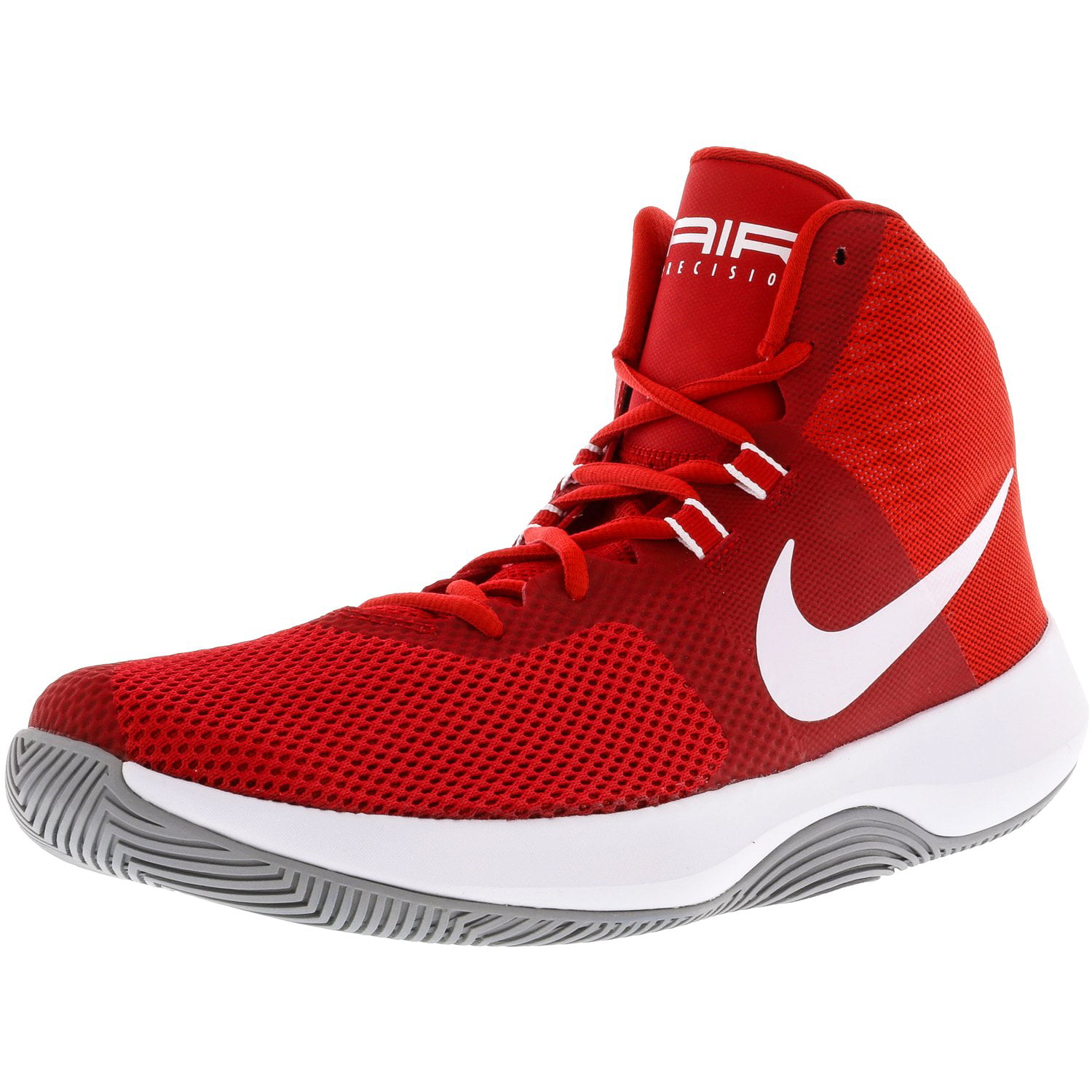 Nike Men's Air Precision University Red / White-Wolf Grey High-Top ...