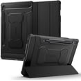 thumbnail image 1 of Spigen Rugged Armor Pro Designed for Samsung Galaxy Tab S9 FE 10.9 Inch 2023 Shockproof Full Body Trifold Stand TPU Back Cover Case with Pen Holder Slot Auto-Wake Feature - Black, 1 of 6
