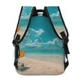 thumbnail image 4 of Zufioo Shopping Cart On Tropical Beach Print Casual Student Backpack, Adjustable Shoulder Straps Multi-Function Multi-Pocket Sports Bag Travel Backpack, Unisex-One Size, 4 of 5