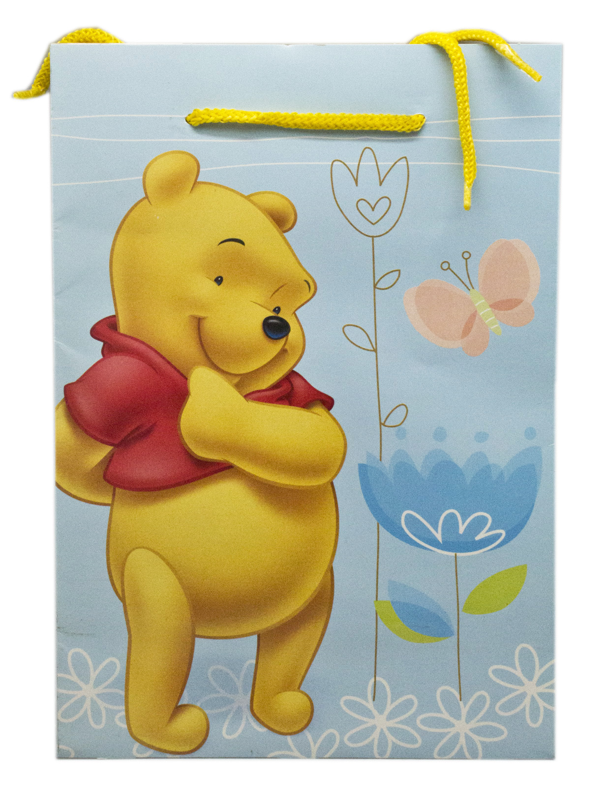 Disney's Winnie the Pooh Blue Floral Small Size Gift Bag