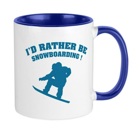

CafePress - I d Rather Be Snowboarding Mug - Ceramic Coffee Tea Novelty Mug Cup 11 oz