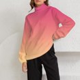 thumbnail image 2 of Breezora Cold Weather Mock Neck Sweatshirt Womens Insulated Crew Long Sleeve Casual Indoor Outdoor Loungewear XXXL Size Pink, 2 of 5