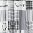 thumbnail image 2 of VHC Brands, Sawyer Mill™ Stenciled Patchwork Shower Curtain, Black, 72x72, 2 of 7
