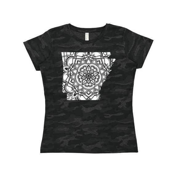 Inktastic Arkansas Silhouette Mandala Women's T-Shirt