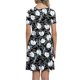 thumbnail image 5 of Mini vestido de manga corta con estampado de cuello en V informal de verano para mujer a la moda Fridja  qw6316, 5 of 8