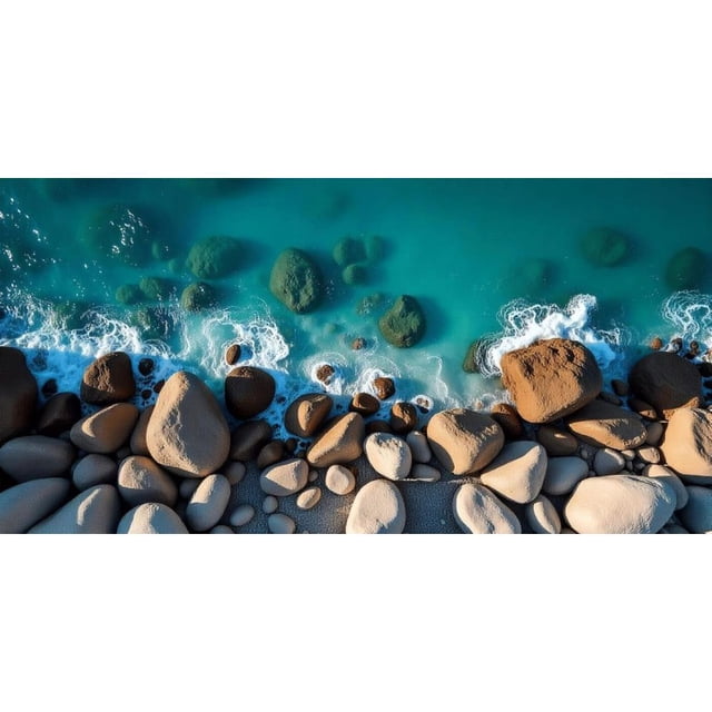 Cuadro Decorativo Paisaje 40x60cm Rocas y Mar